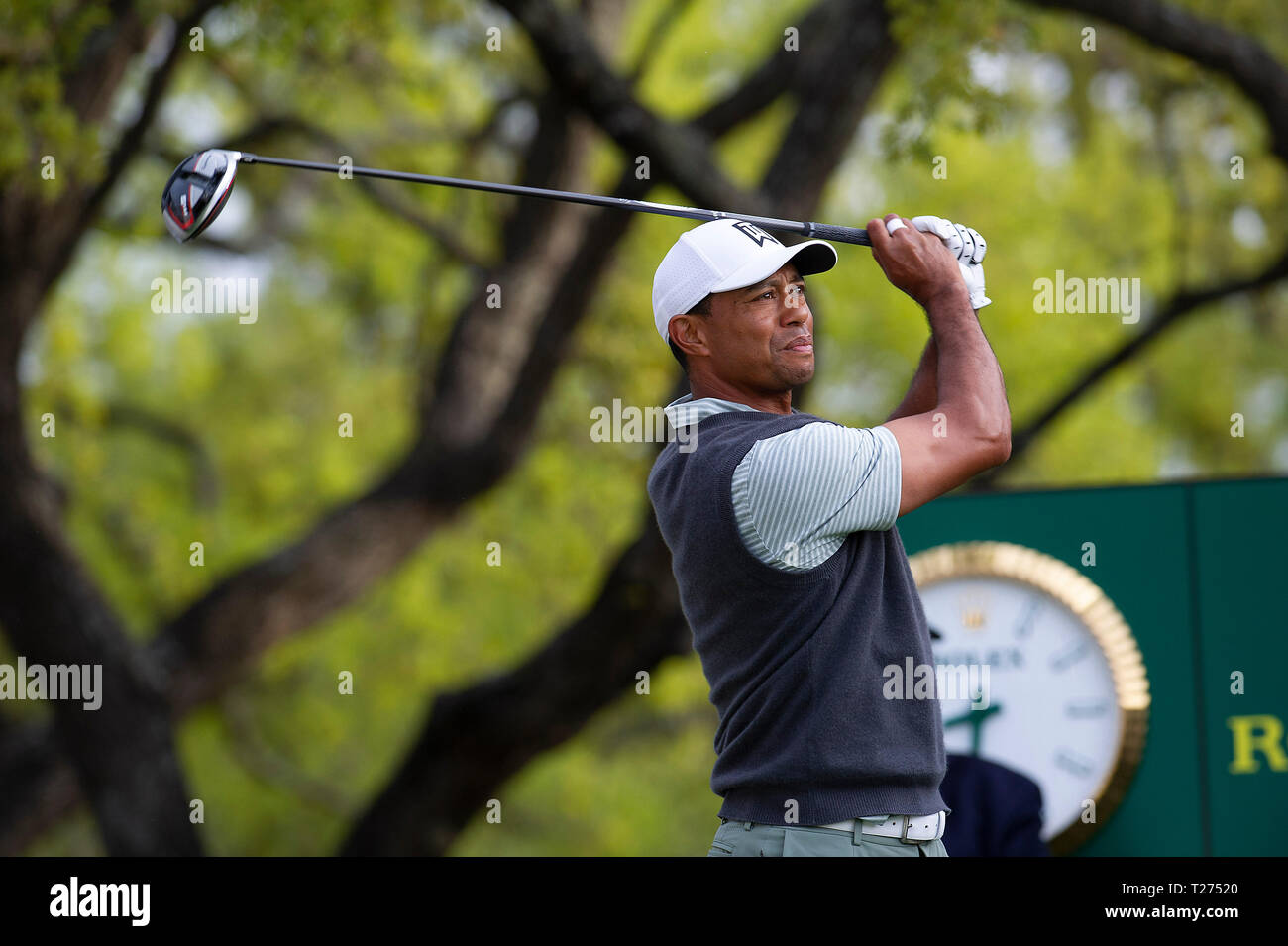 Texas, USA. 30th March 2019.  Tiger Woods in action Round 4 at the World Golf Championships Ã¢â‚¬' Dell Technologies Match Play at the Austin Country Club. Austin, Texas. Mario Cantu/CSM Credit: Cal Sport Media/Alamy Live News Stock Photo