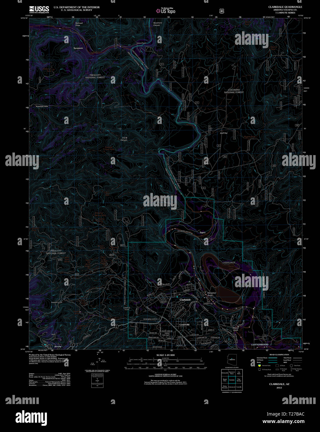 Map of clarkdale hires stock photography and images Alamy