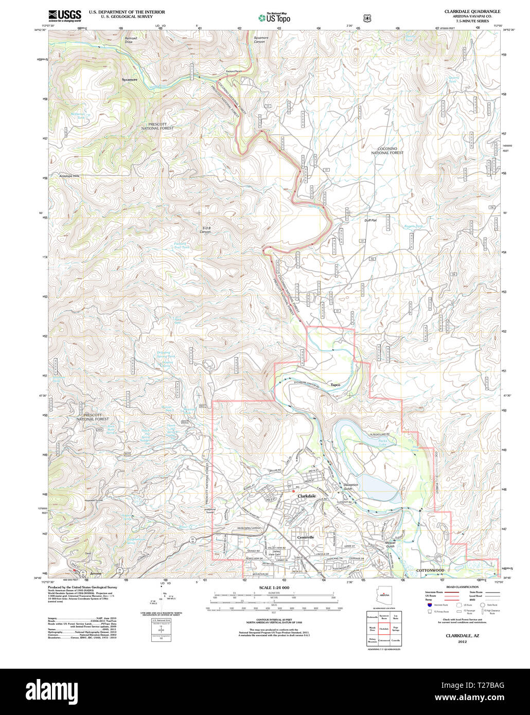 Map of clarkdale hires stock photography and images Alamy