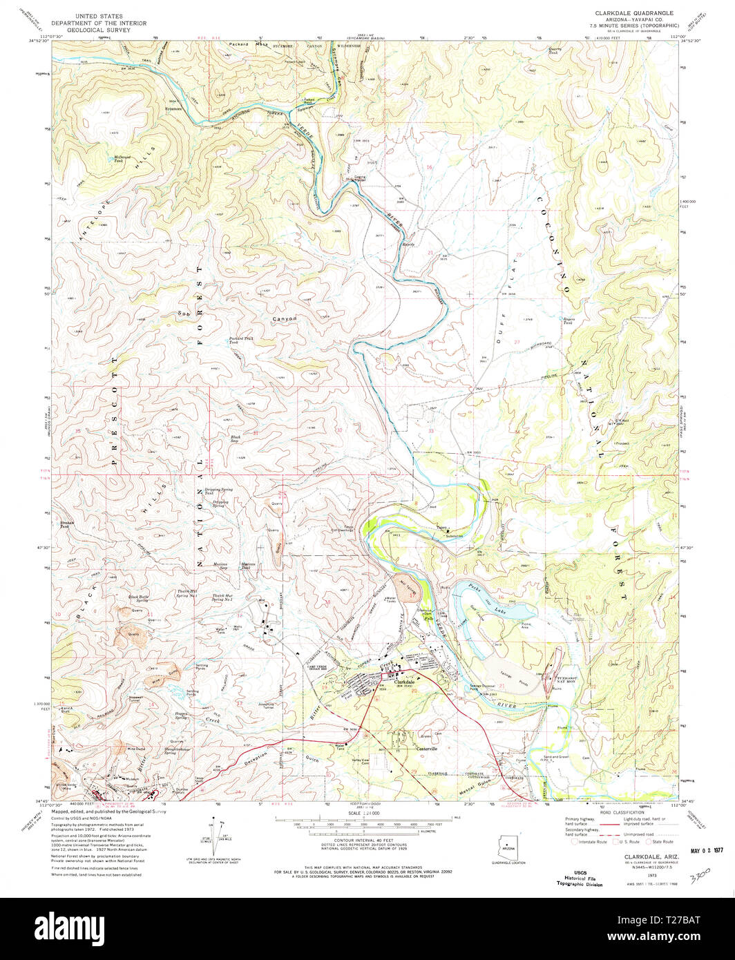 Map of clarkdale hires stock photography and images Alamy