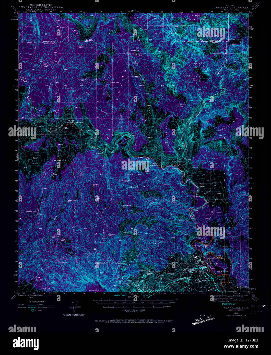 Clarkdale arizona map hires stock photography and images Alamy