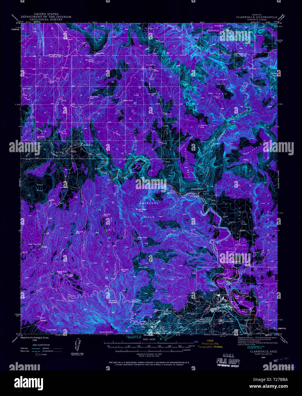 Map of clarkdale hires stock photography and images Alamy