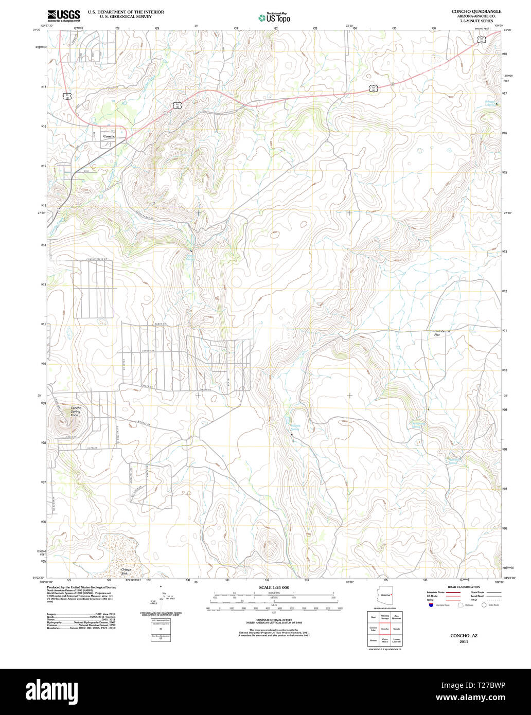 Concho arizona map hires stock photography and images Alamy
