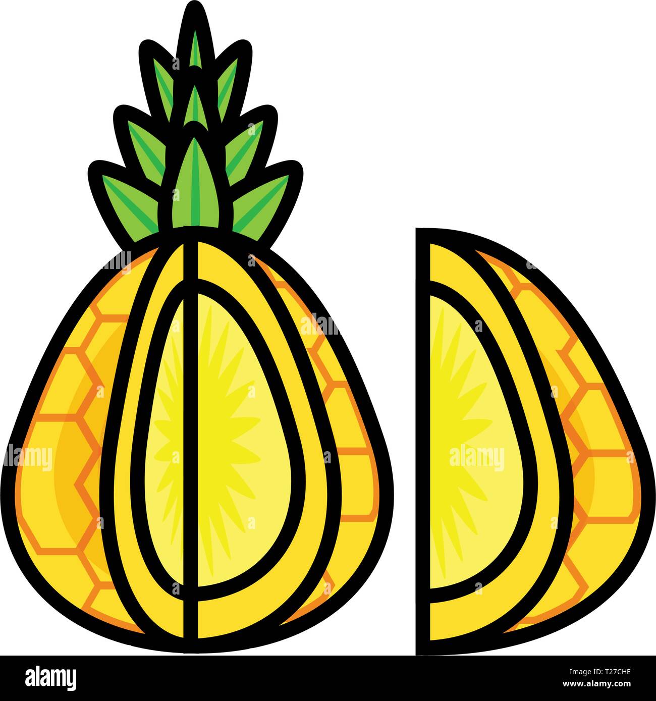 fresh pineapple fruit icon vector illustration design Stock Vector ...