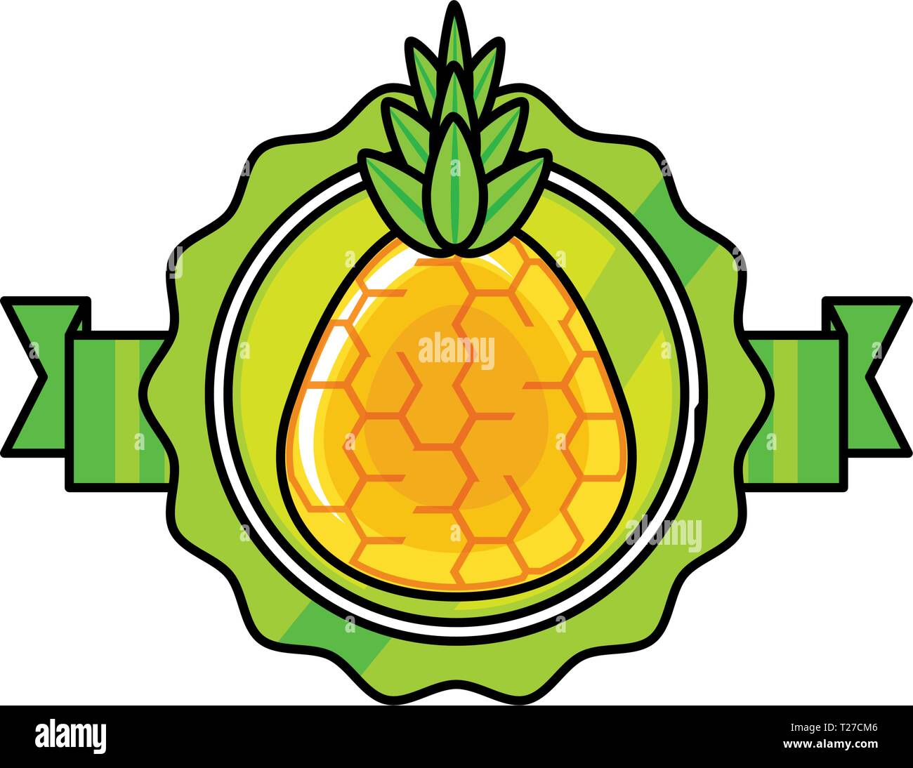 fresh pineapple fruit icon vector illustration design Stock Vector ...