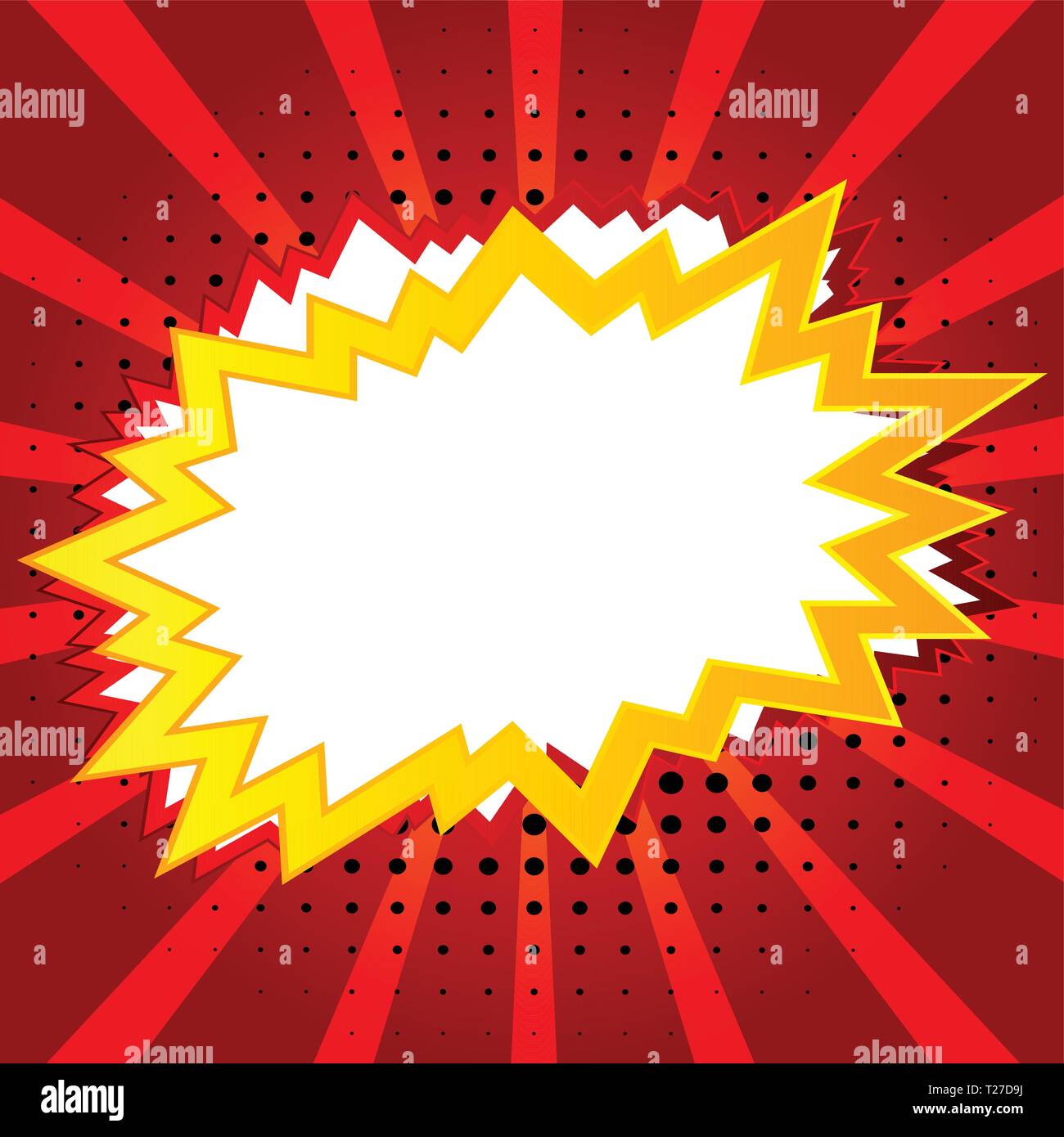 Vector illustrated retro comic book background. Pop art vintage style ...