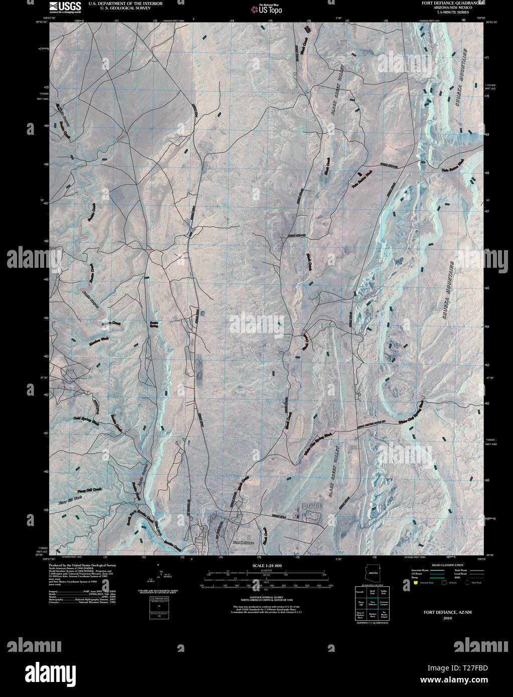 Map of fort defiance hires stock photography and images Alamy