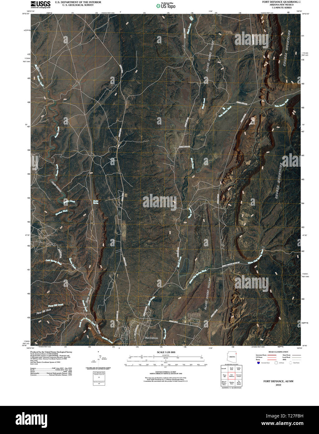 Map of fort defiance hires stock photography and images Alamy