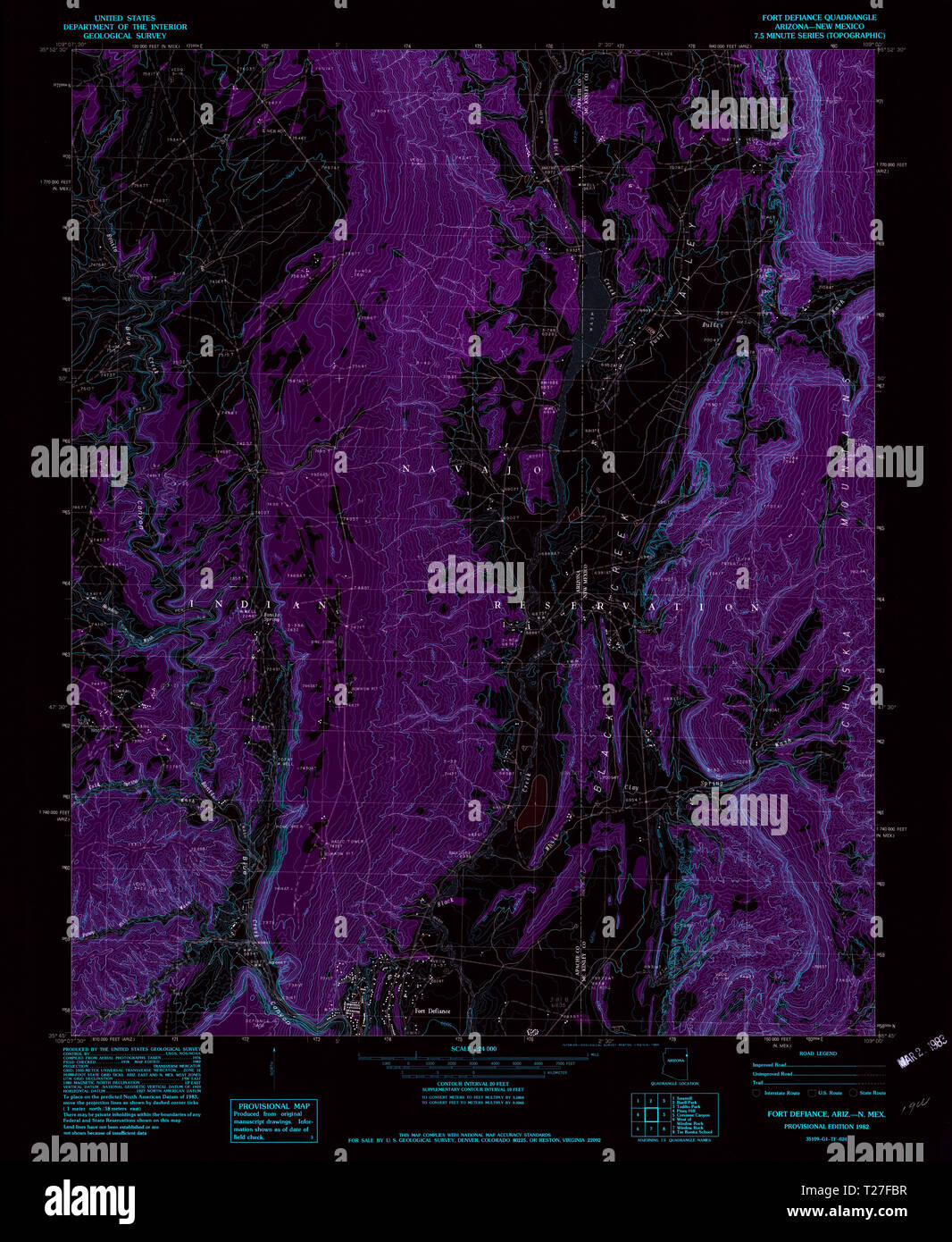Map of fort defiance hires stock photography and images Alamy