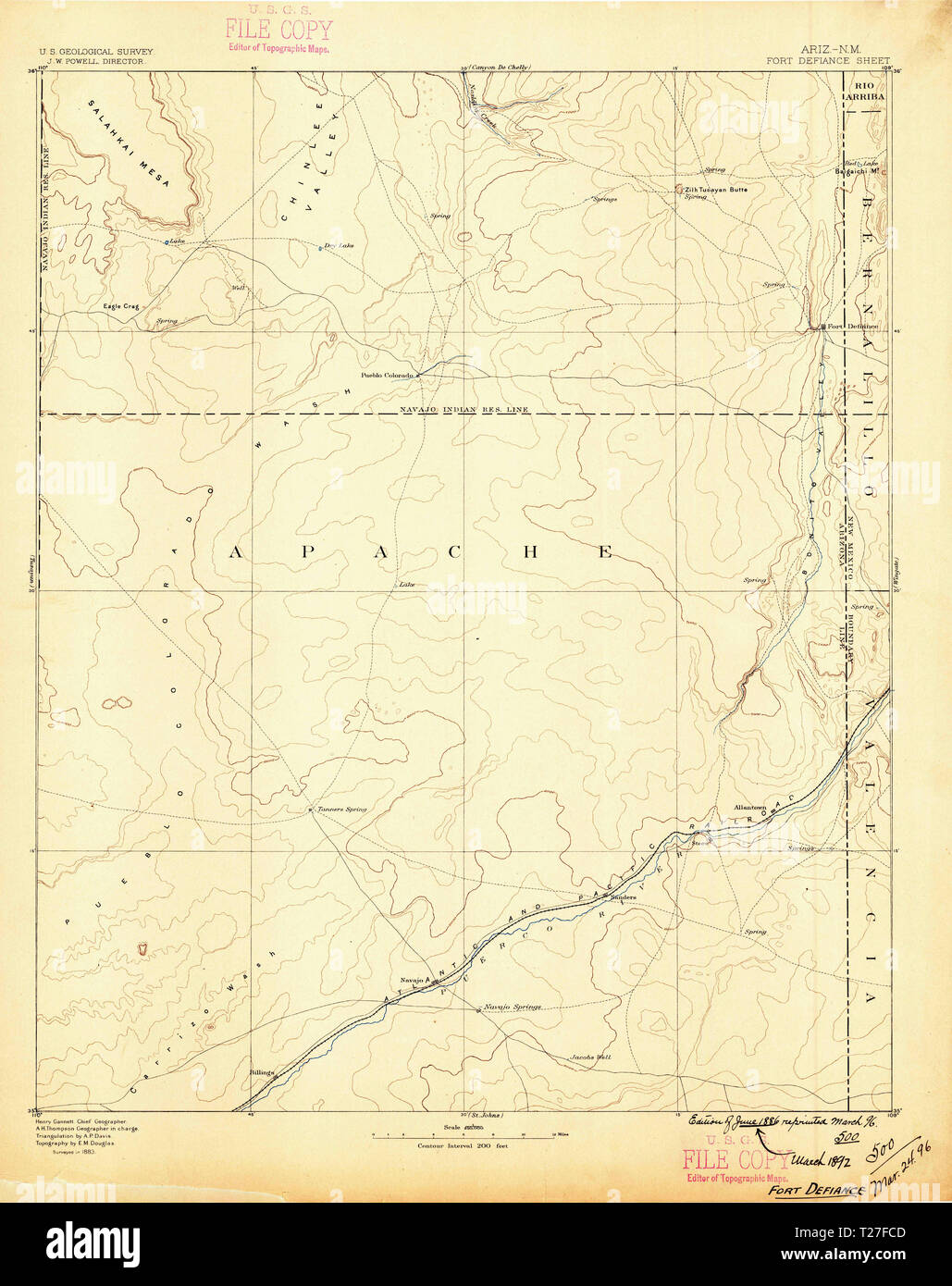 Map of fort defiance hires stock photography and images Alamy