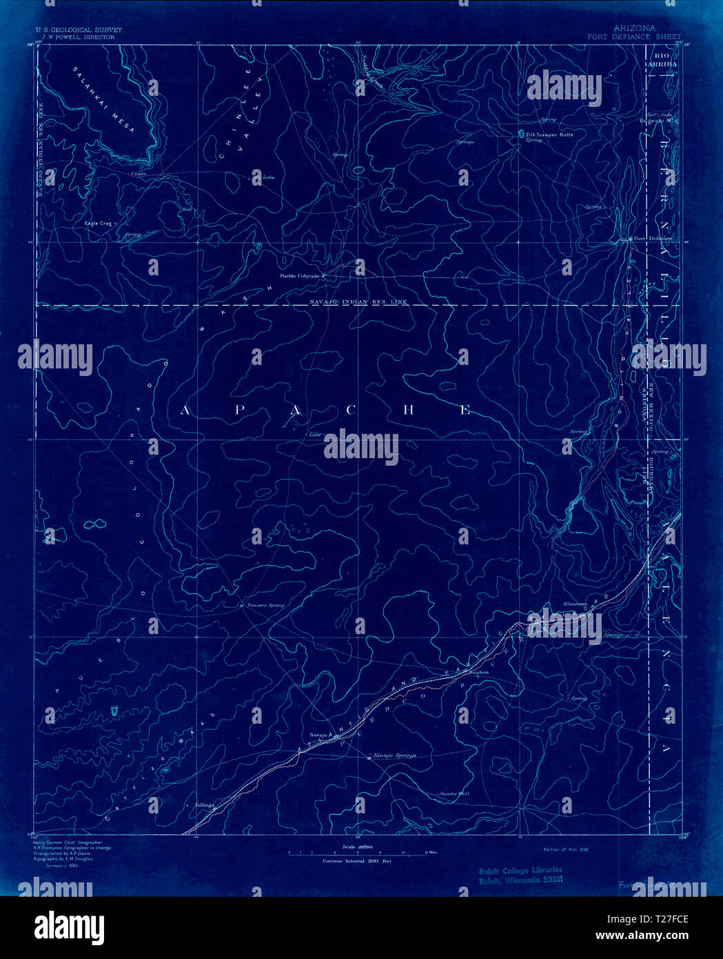 Map of fort defiance hires stock photography and images Alamy