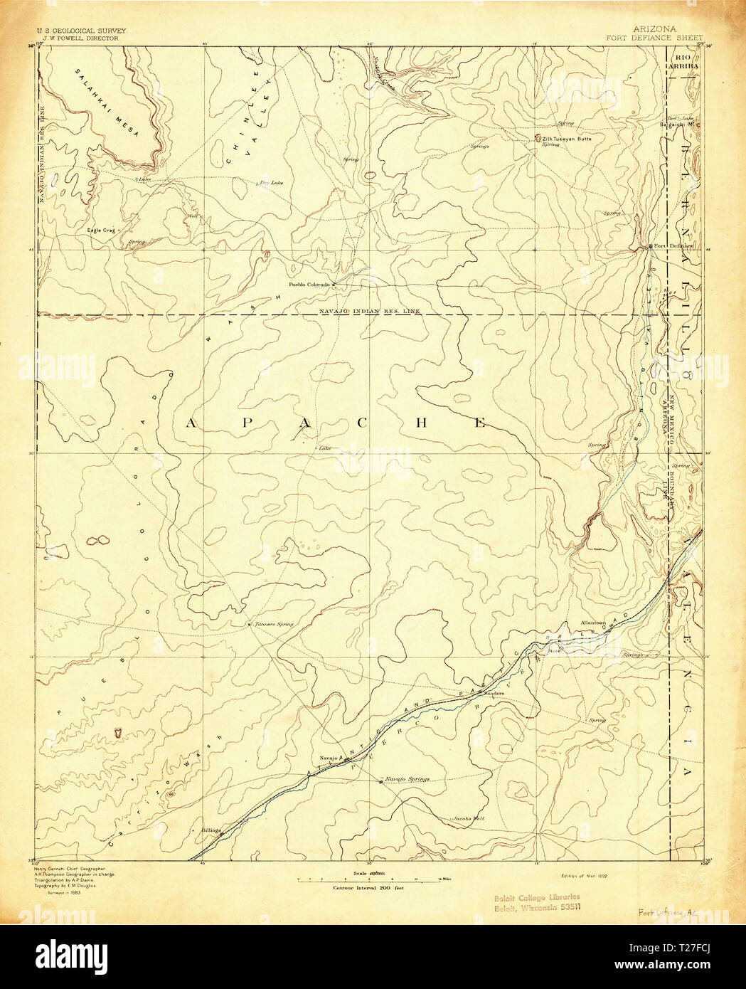 Map of fort defiance hires stock photography and images Alamy