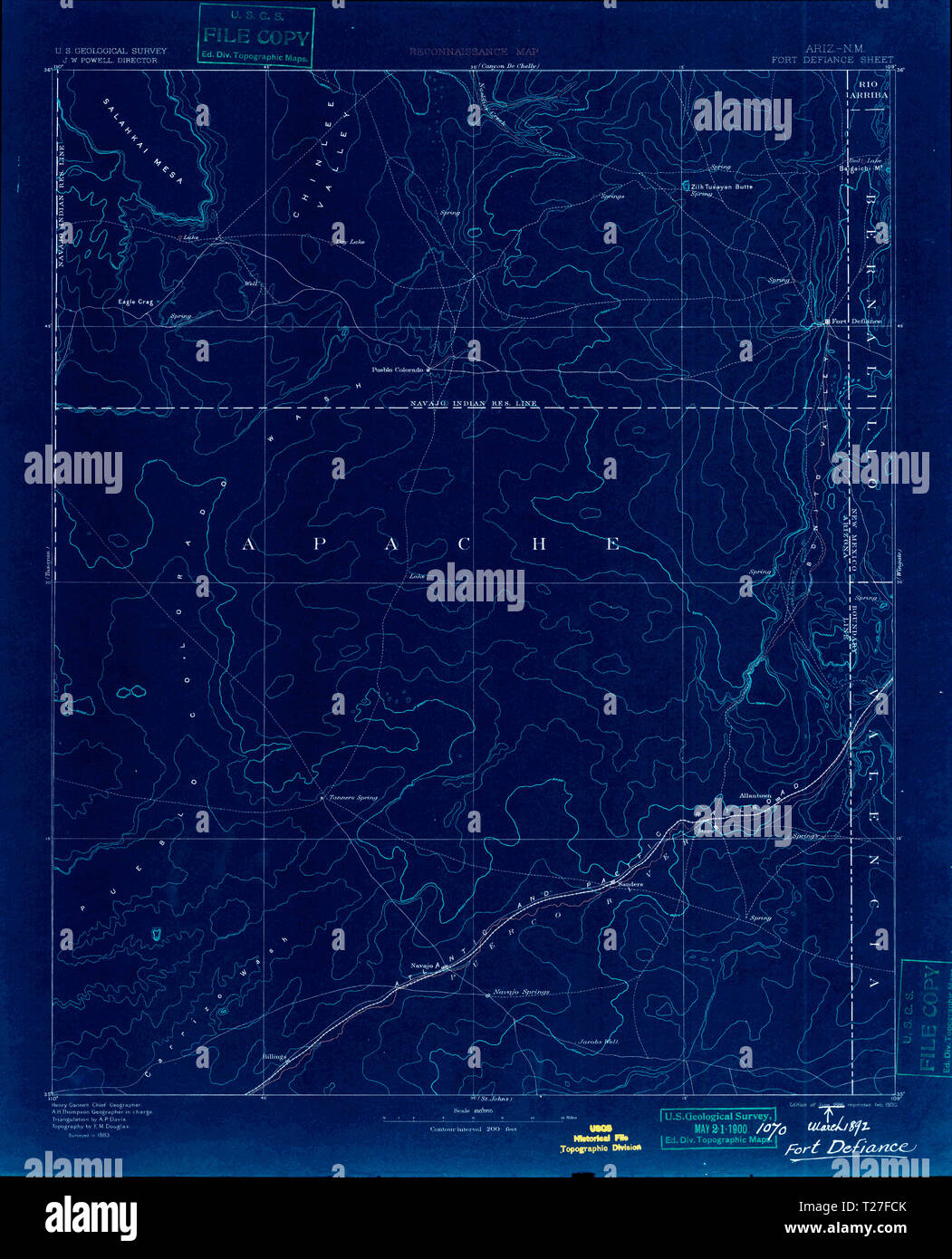 Map of fort defiance hires stock photography and images Alamy