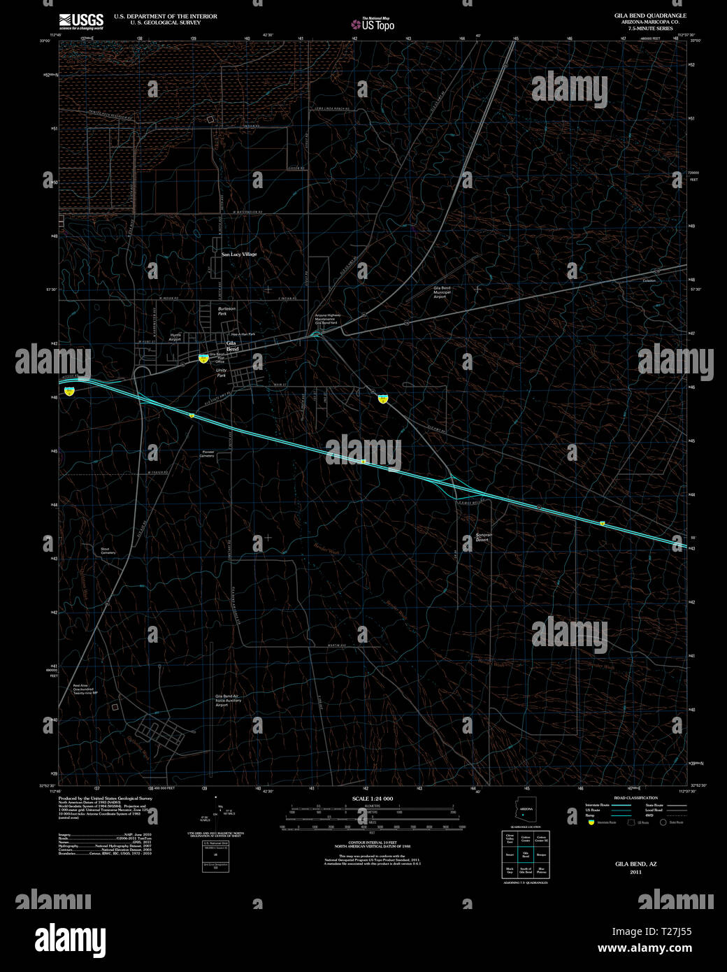 Map of gila bend hires stock photography and images Alamy