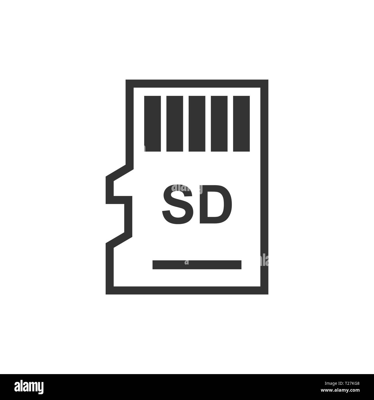 Sd memory card icon simple style Royalty Free Vector Image