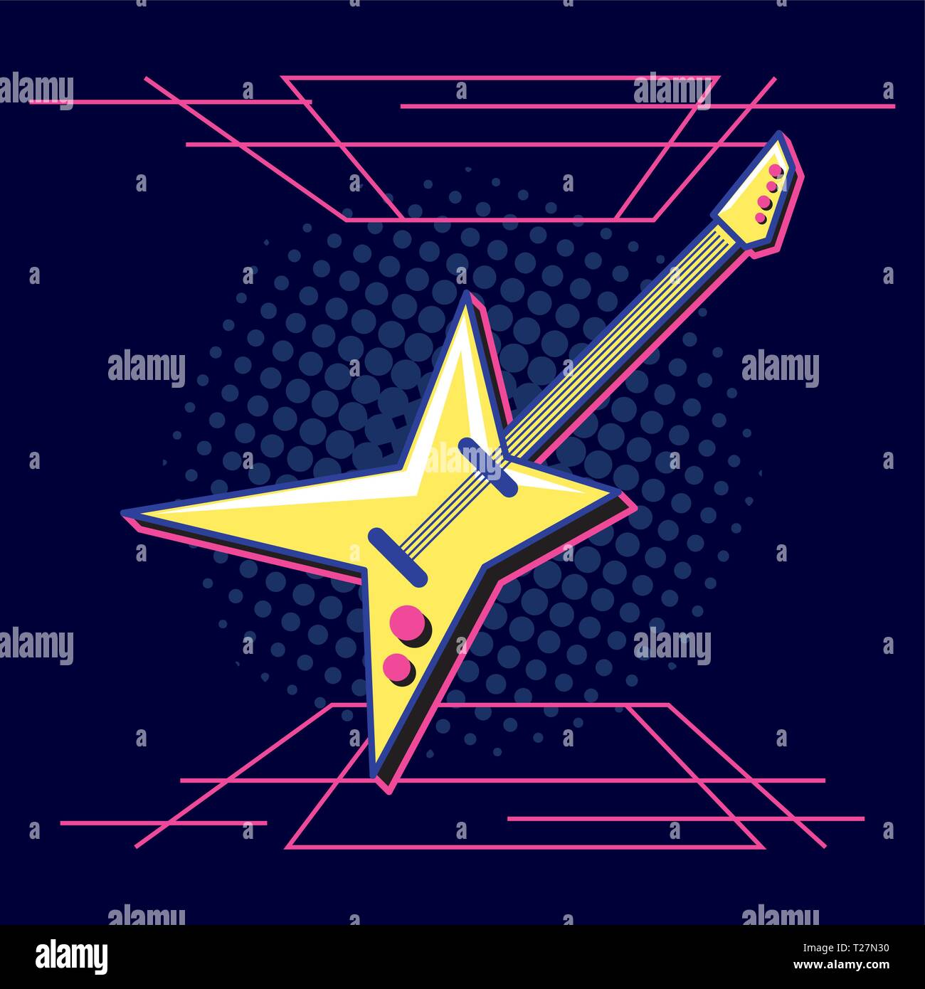 electric guitar pop art style vector illustration design Stock Vector Image  & Art - Alamy