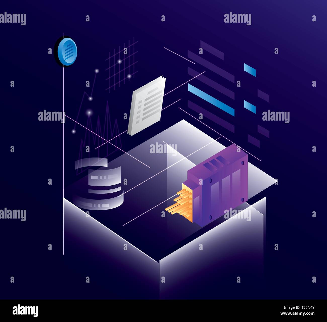 data center network icons center icons vector illustration design Stock ...