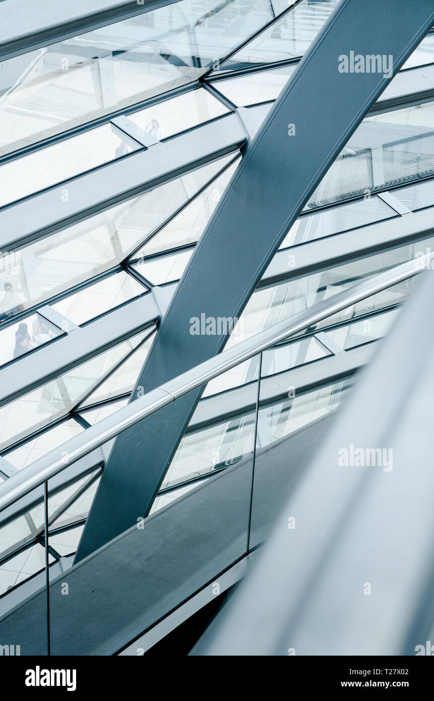Germany Building Ramp BERLIN, GERMANY - 11 AUG 2012: an Helicoidal ramp inside the Reichstag ...