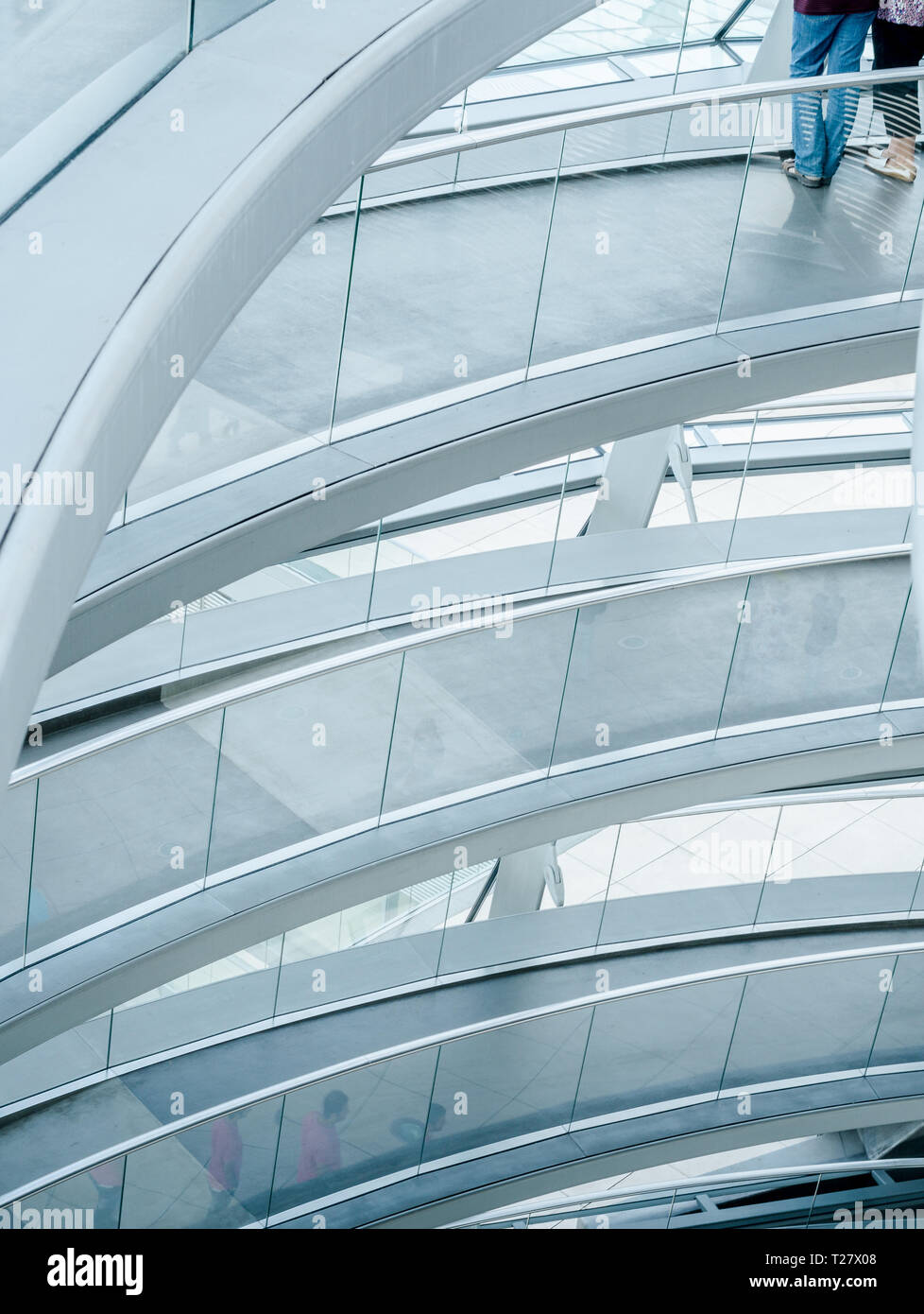 Germany Building Ramp BERLIN, GERMANY - 11 AUG 2012: an Helicoidal ramp inside the Reichstag ...