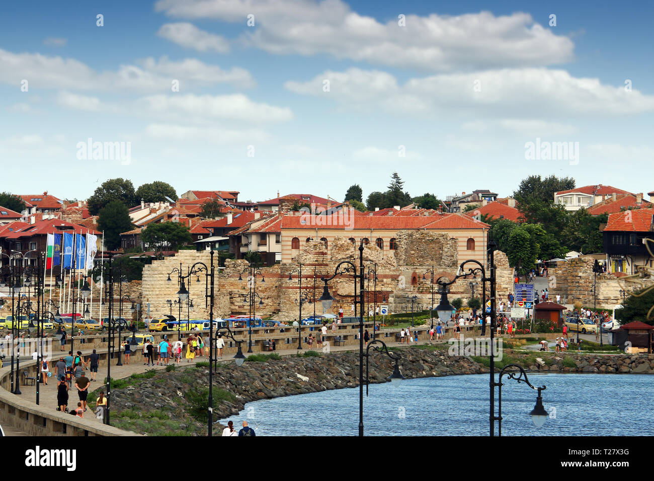 old town Nessebar cityscape in summer Bulgaria Stock Photo