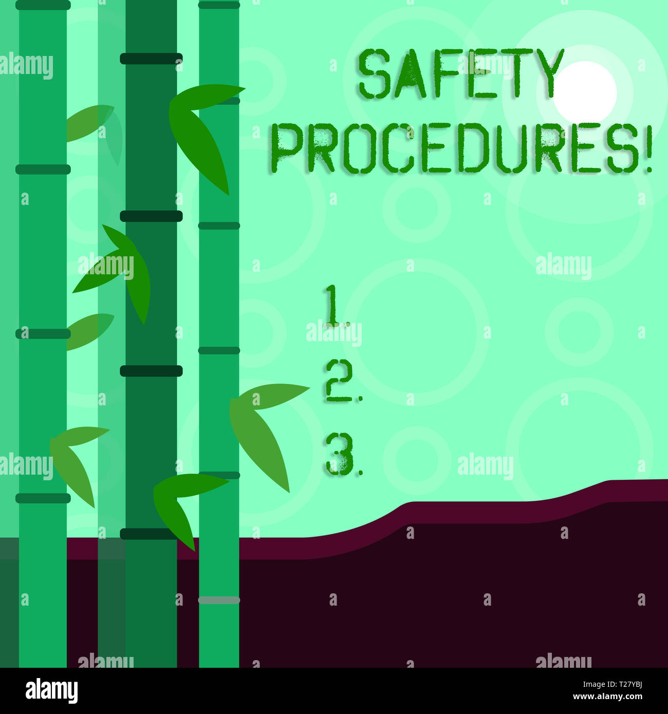 Conceptual hand writing showing Safety Procedures. Concept meaning Follow rules and regulations