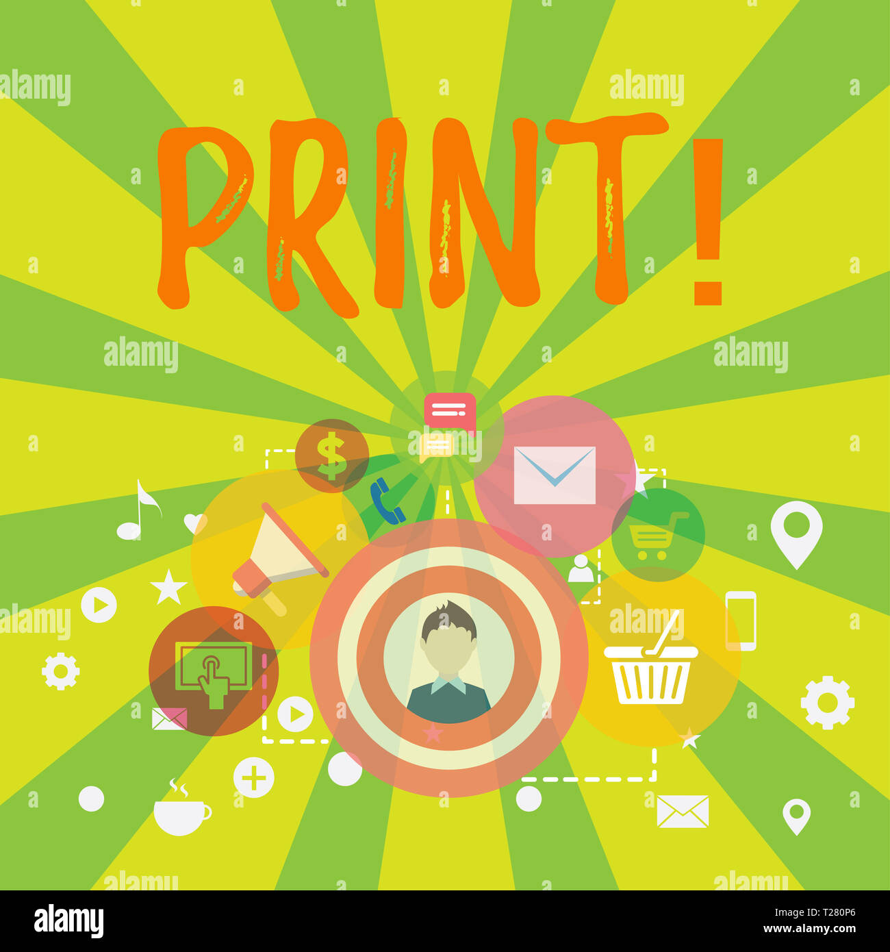 Conceptual hand writing showing Print. Concept meaning Produce letter numbers symbols on paper