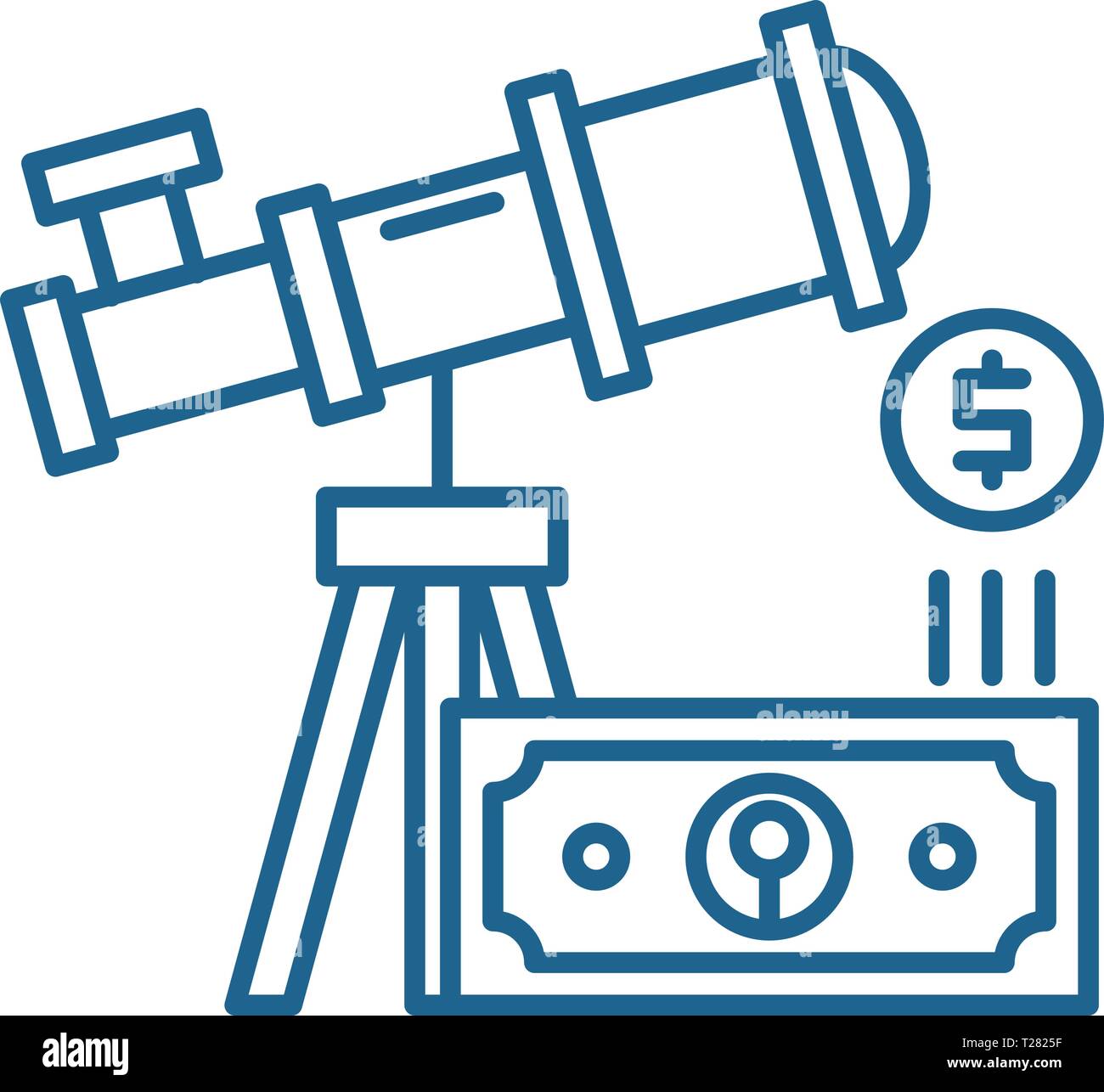 Business forecast line icon concept. Business forecast flat vector