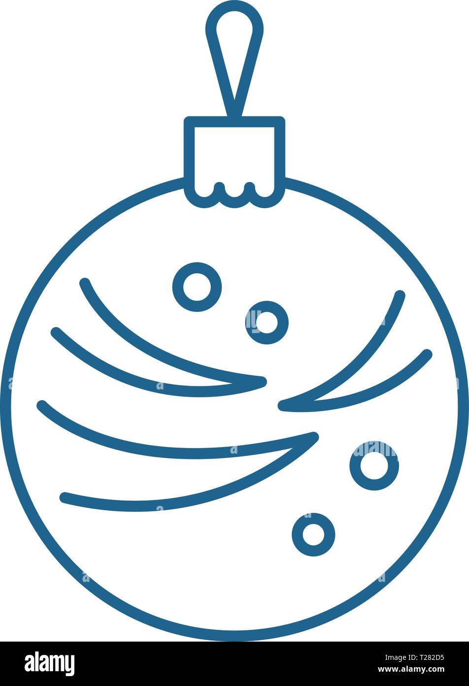 Christmas winter ball line icon concept. Christmas winter ball flat ...