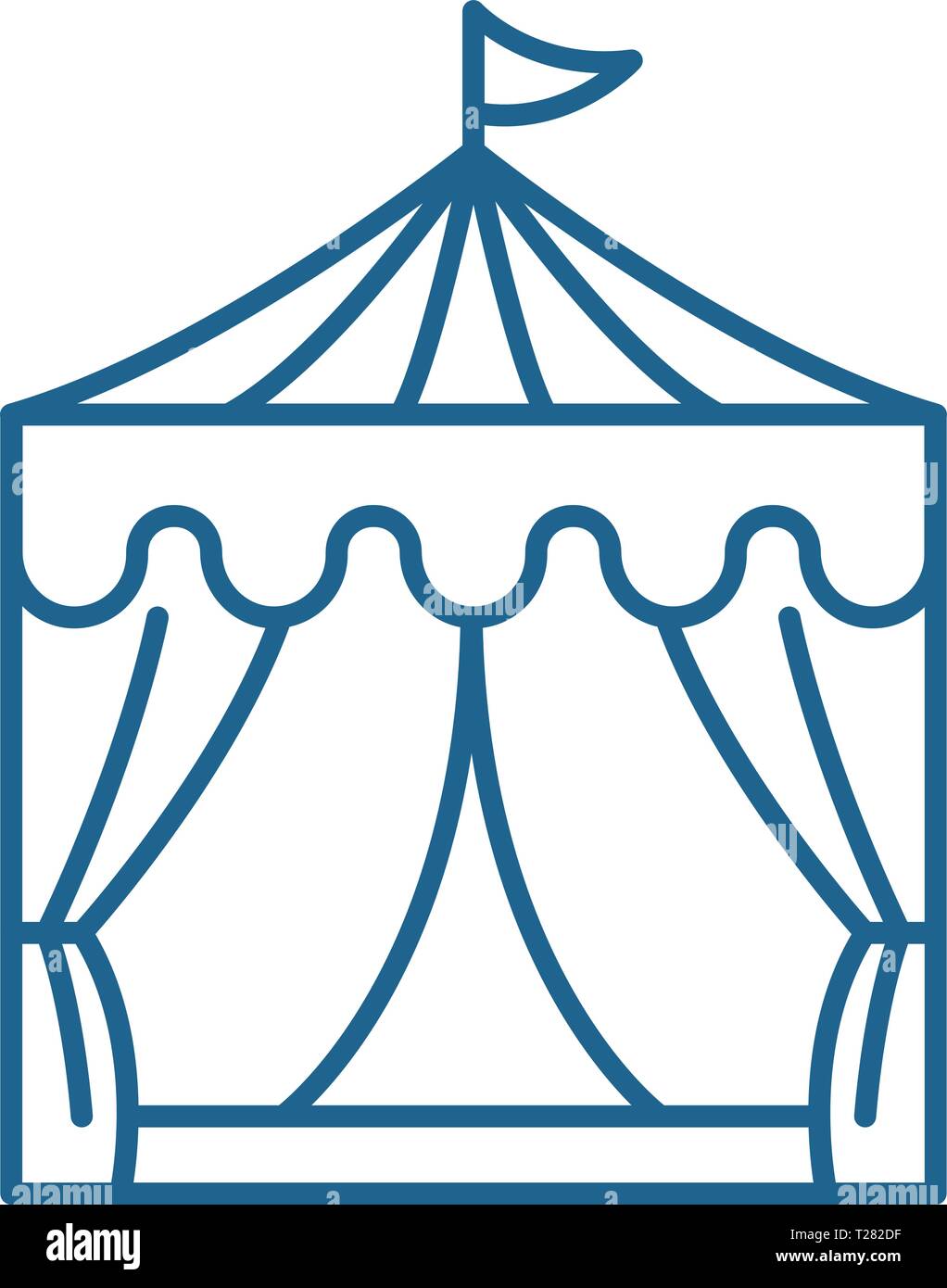 Circus line icon concept. Circus flat vector symbol, sign, outline ...