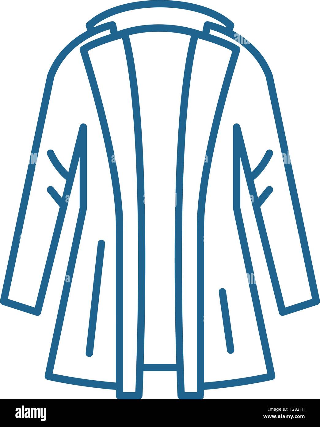 Coat line icon concept. Coat flat vector symbol, sign, outline ...