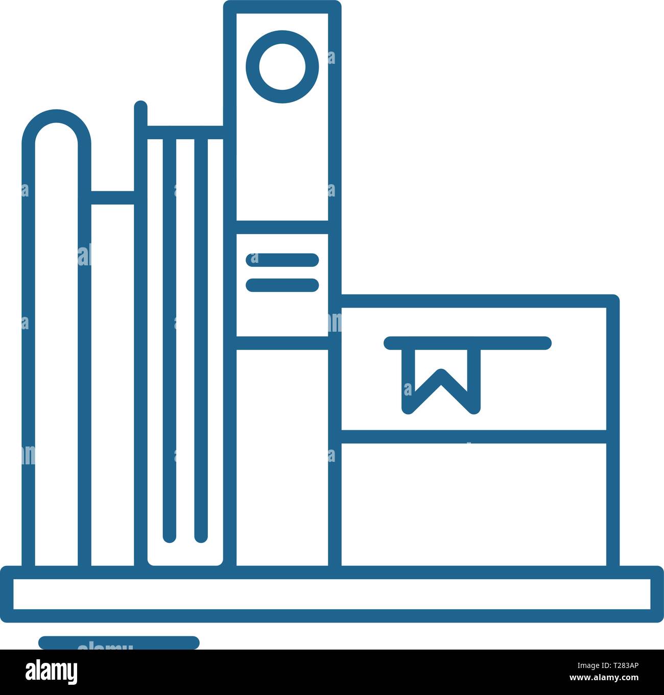 Favorite books line icon concept. Favorite books flat vector symbol ...