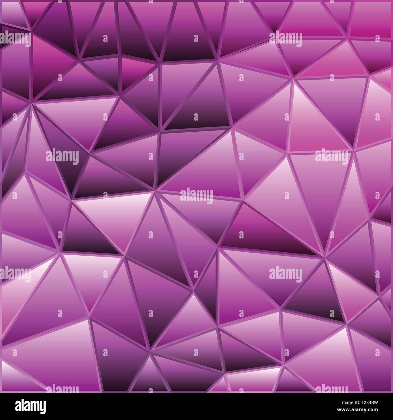 abstract vector stained-glass triangle mosaic background - purple and ...