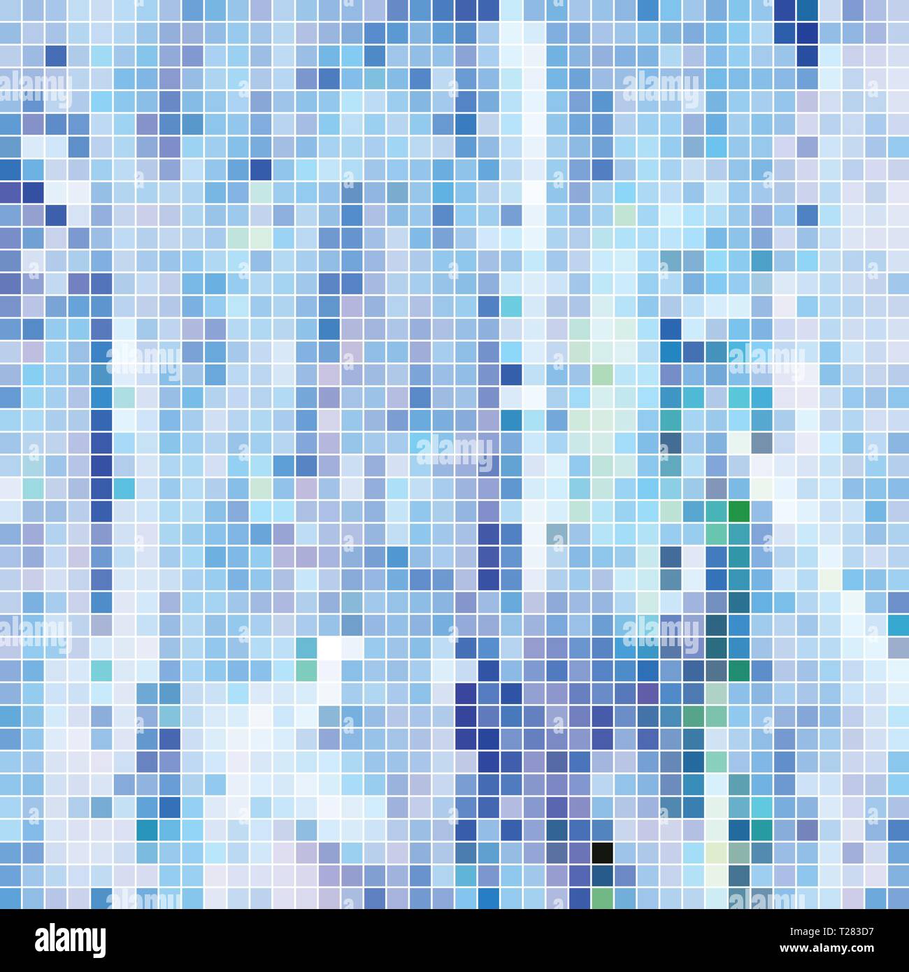 abstract vector square pixel mosaic background - blue Stock Vector ...