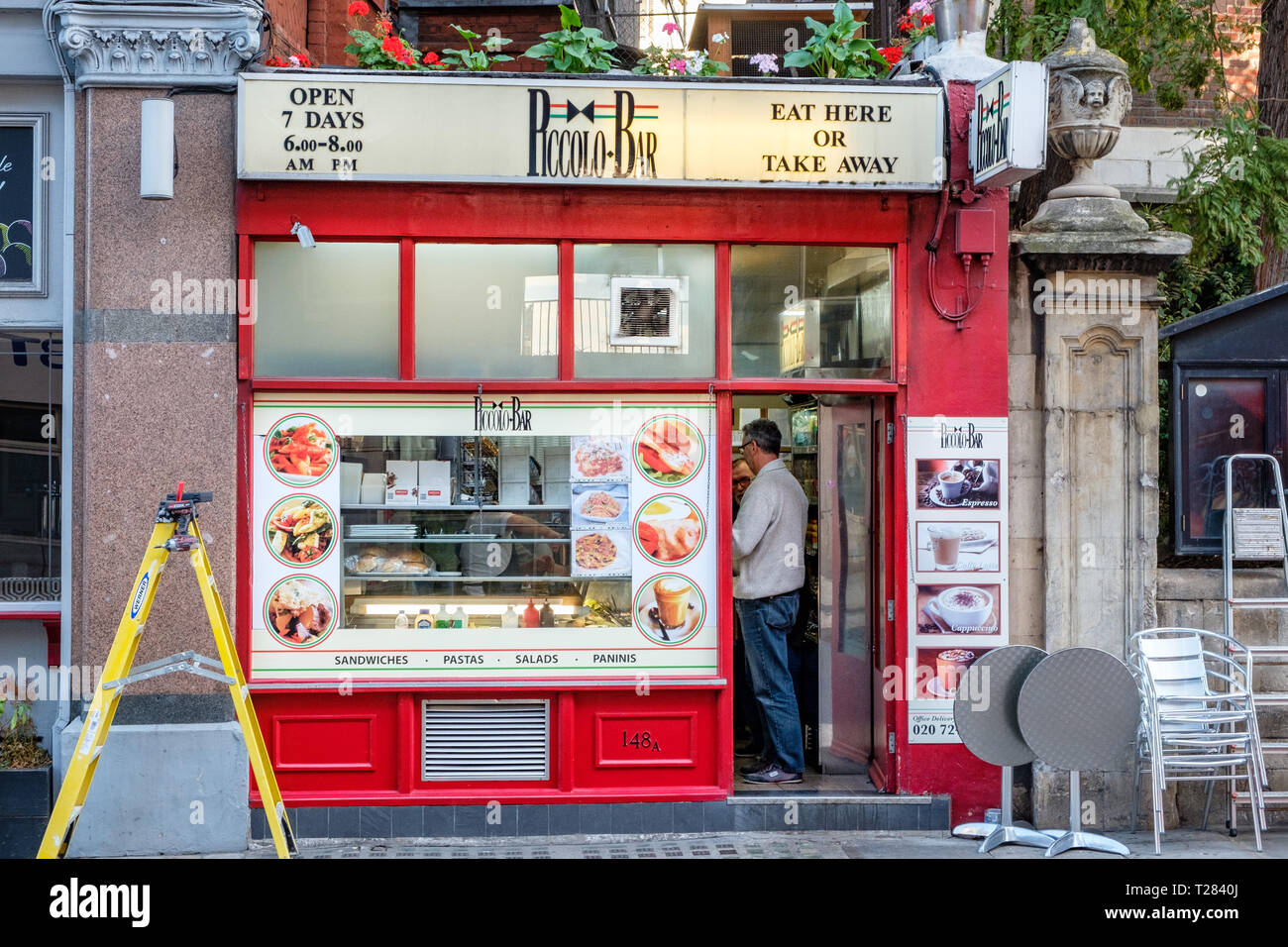Piccolo Bar Cafe, Queen Victoria Street, Blackfriars, London Stock