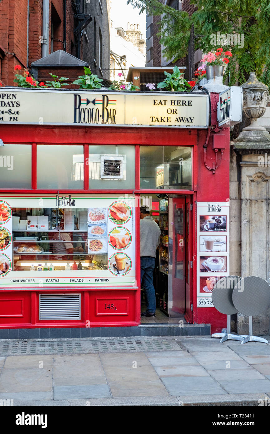Piccolo Bar Cafe, Queen Victoria Street, Blackfriars, London Stock