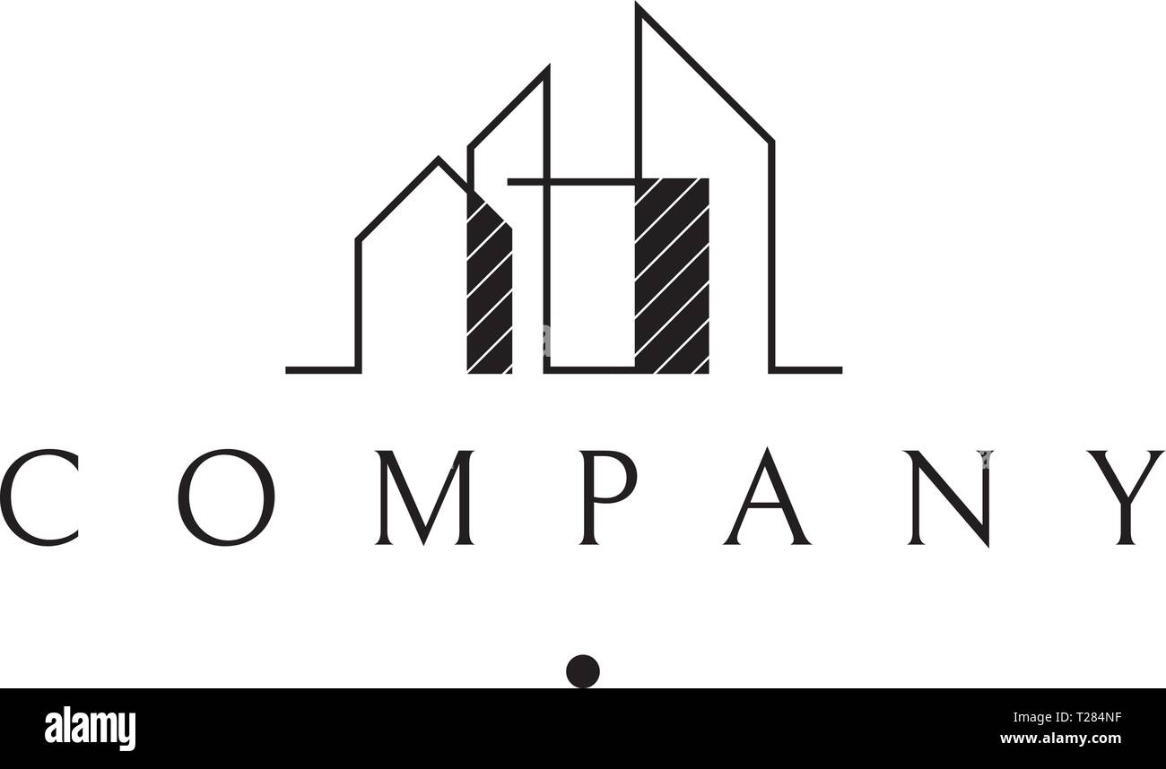 Modern house real estate architecture vector logo design Stock Vector ...