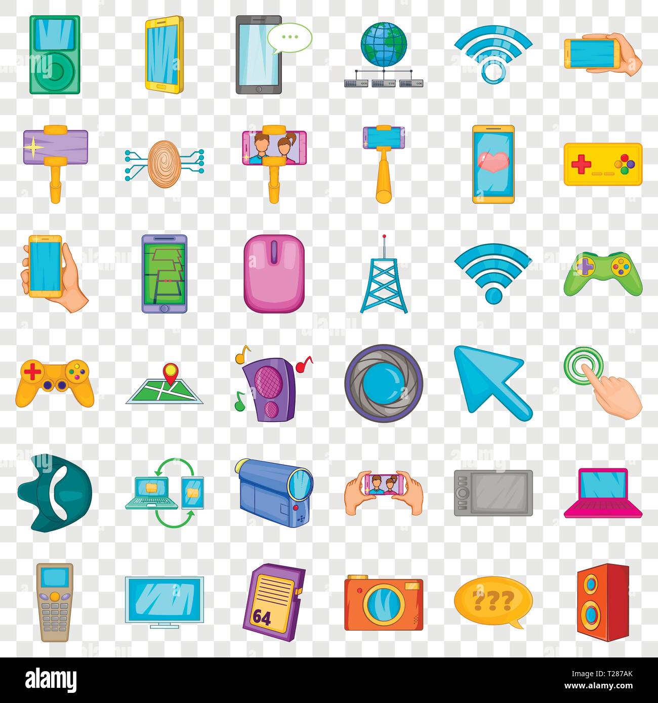 Web page icons set, cartoon style Stock Vector Image & Art - Alamy