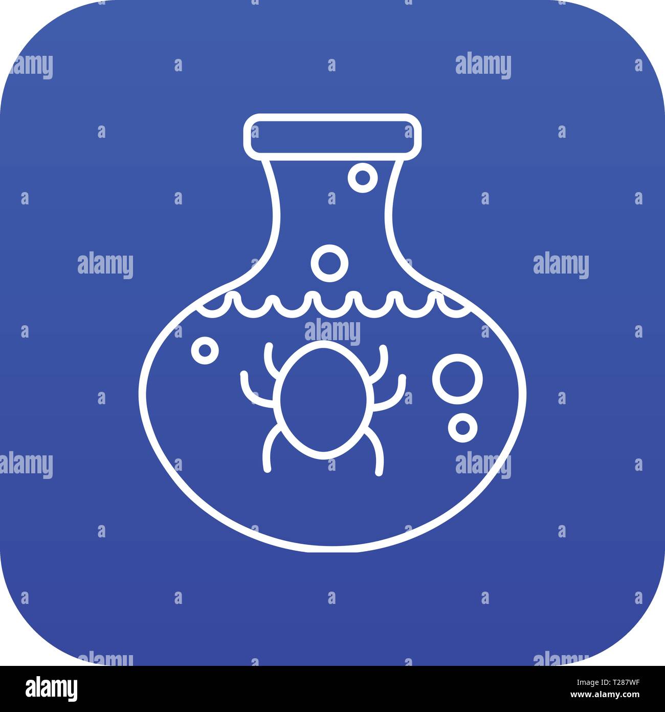 Chemical bug icon blue vector Stock Vector Image & Art - Alamy