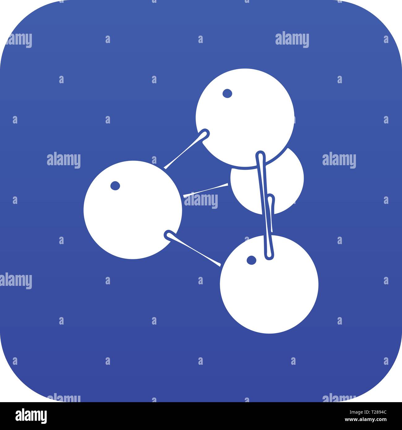Pyramide molecule icon blue vector Stock Vector Image & Art - Alamy