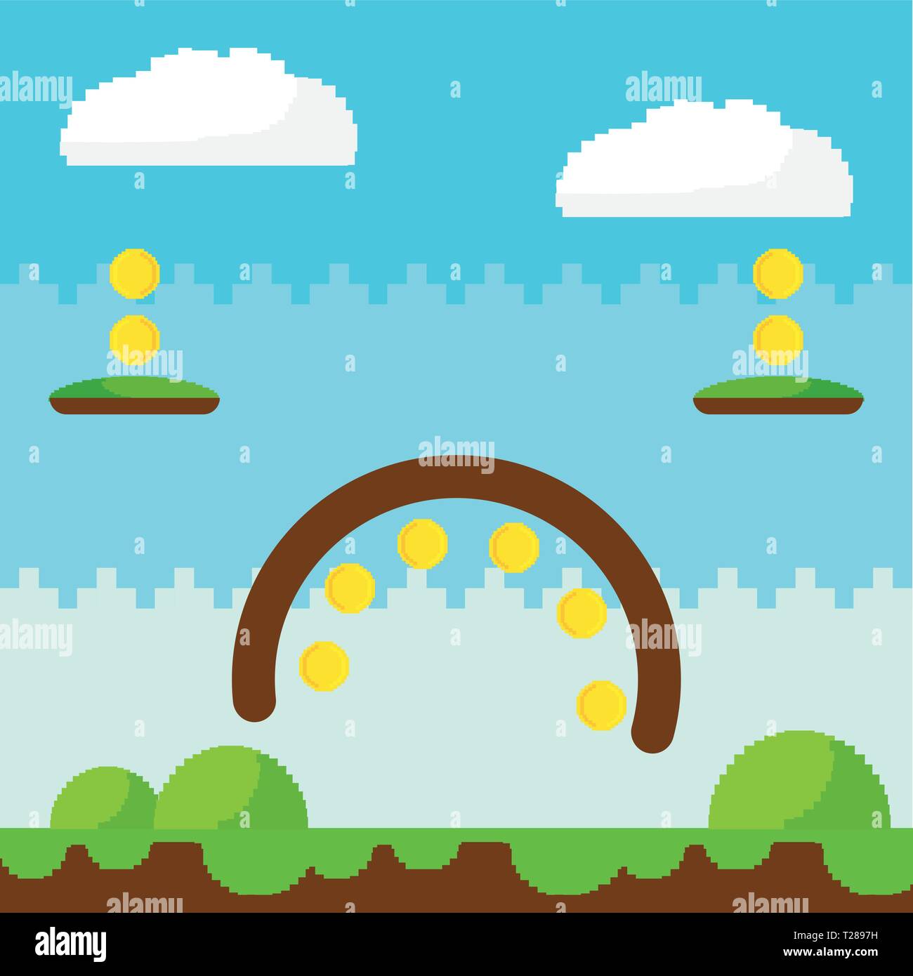 Video Game background Stock Vector