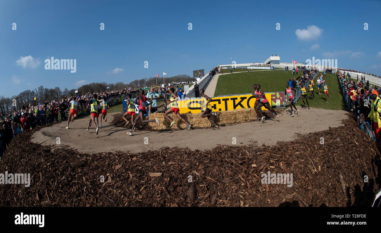 U20 Men's Race, IAAF World Cross Country Championships 2019 Stock Photo