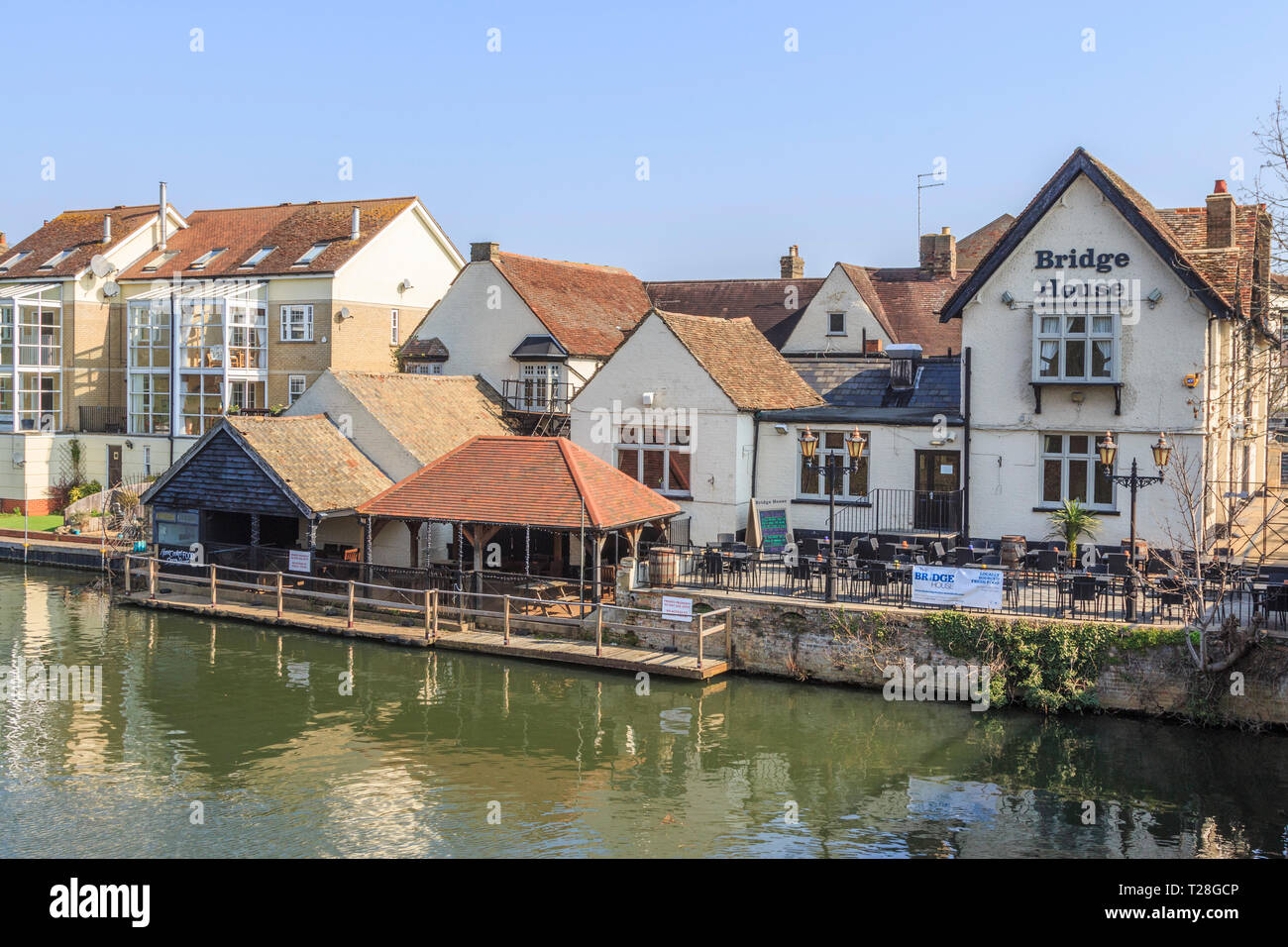 St Neots town centre high street Cambridgeshire, England, gb,uk Stock