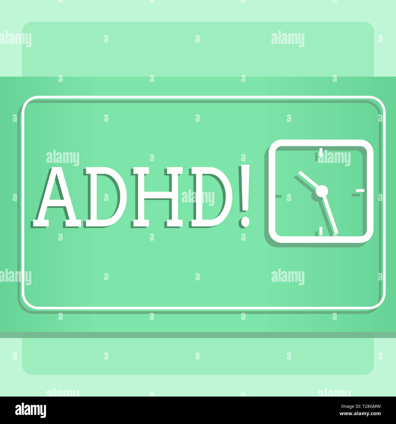 Writing note showing Adhd. Business concept for Learning made easier
