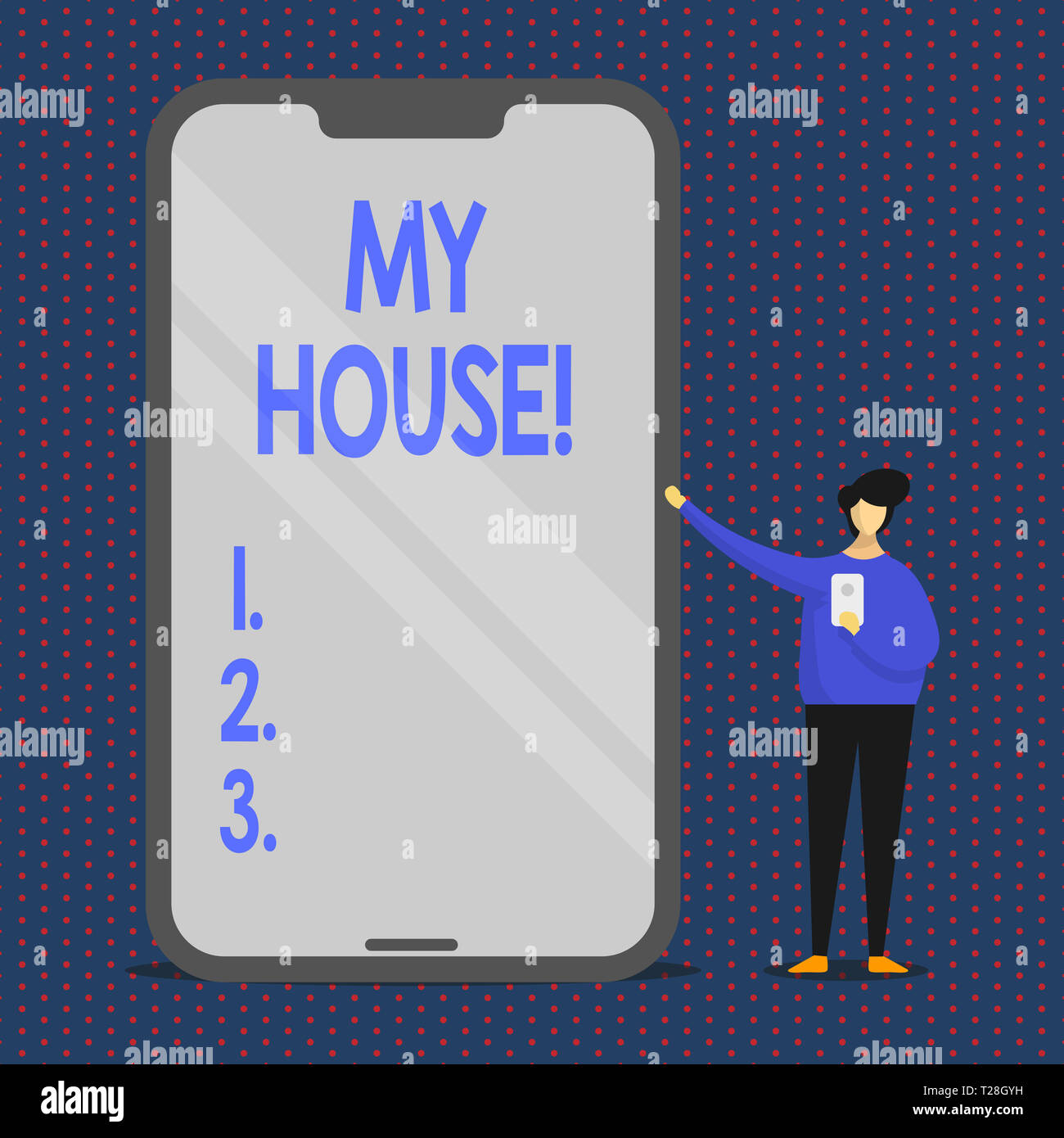 Conceptual Hand Writing Showing My House Concept Meaning Place