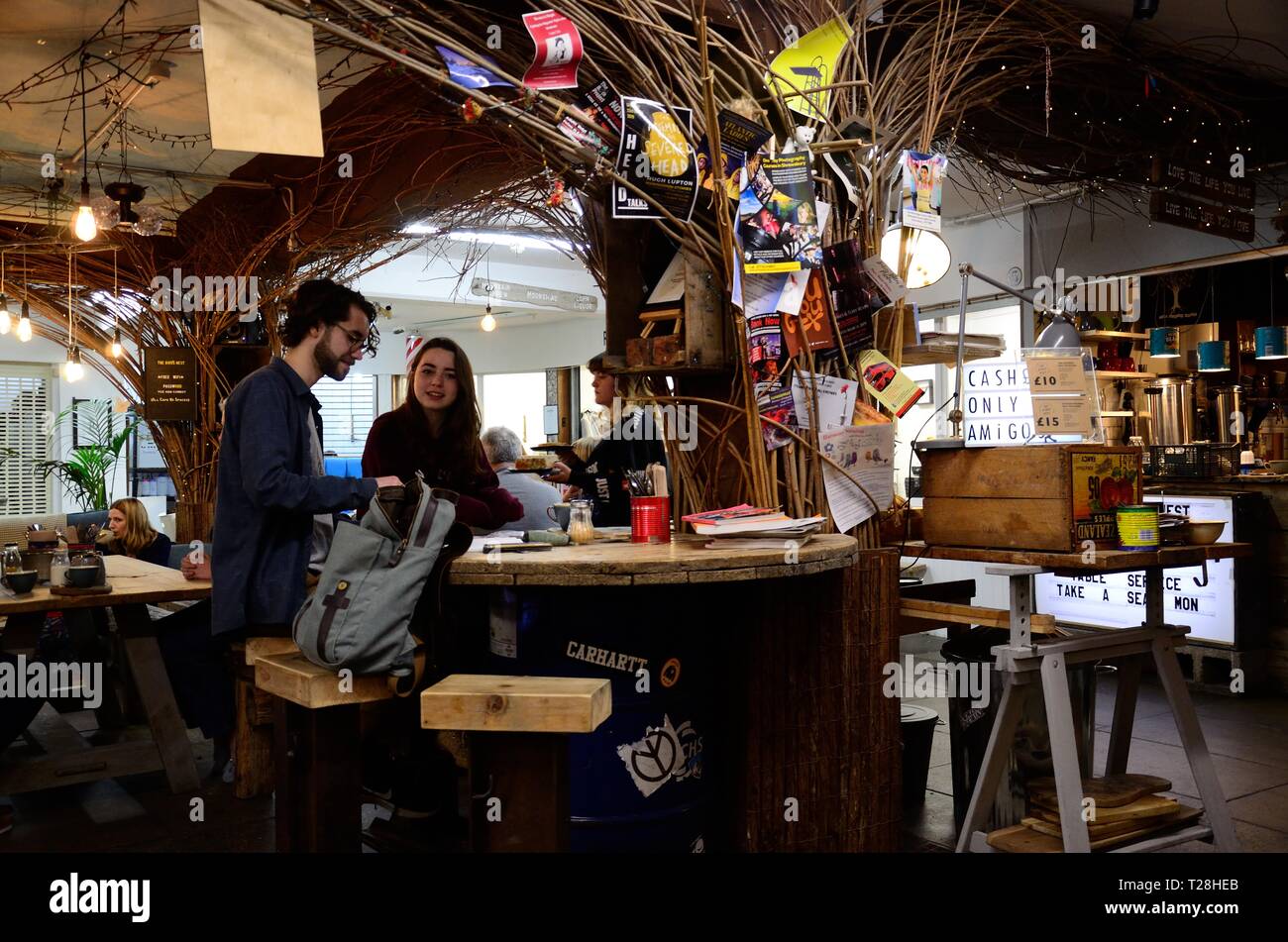 Birds Nest cafe restaurant inside Shrewsbury Market Hall Shropshire