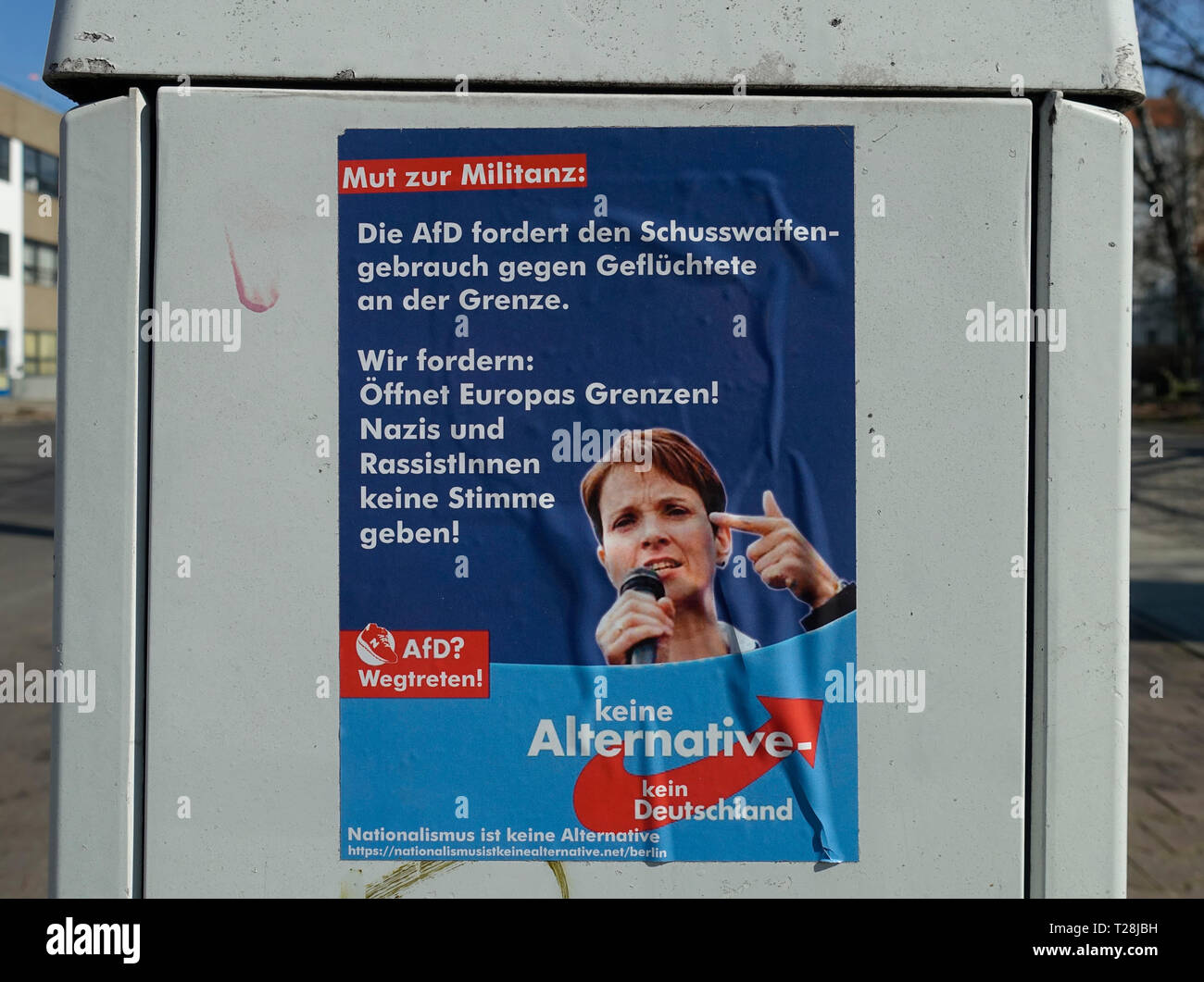 Poster against the AfD, Berlin, Germany Stock Photo - Alamy