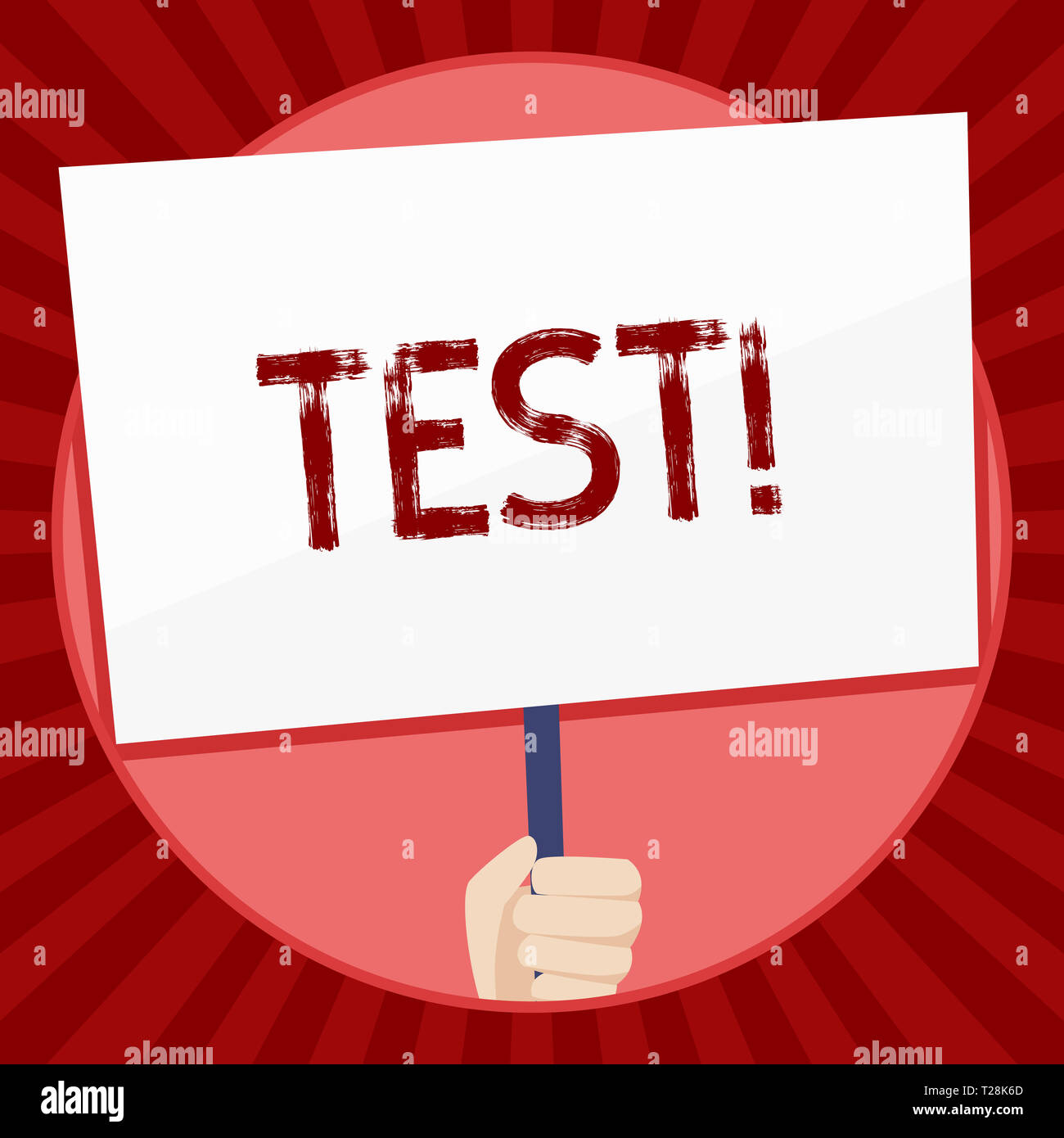 Handwriting text Test. Conceptual photo Academic systemic procedure ...