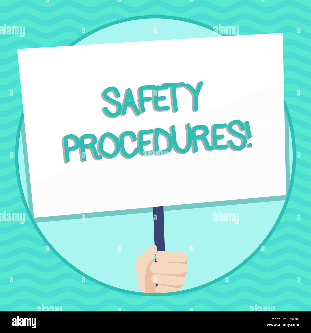 Word writing text Safety Procedures. Business photo showcasing Follow rules and regulations for