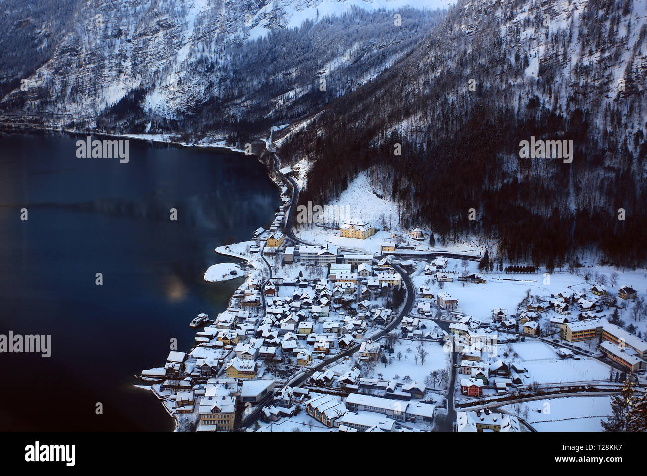 hallstatt aerial view Stock Photo