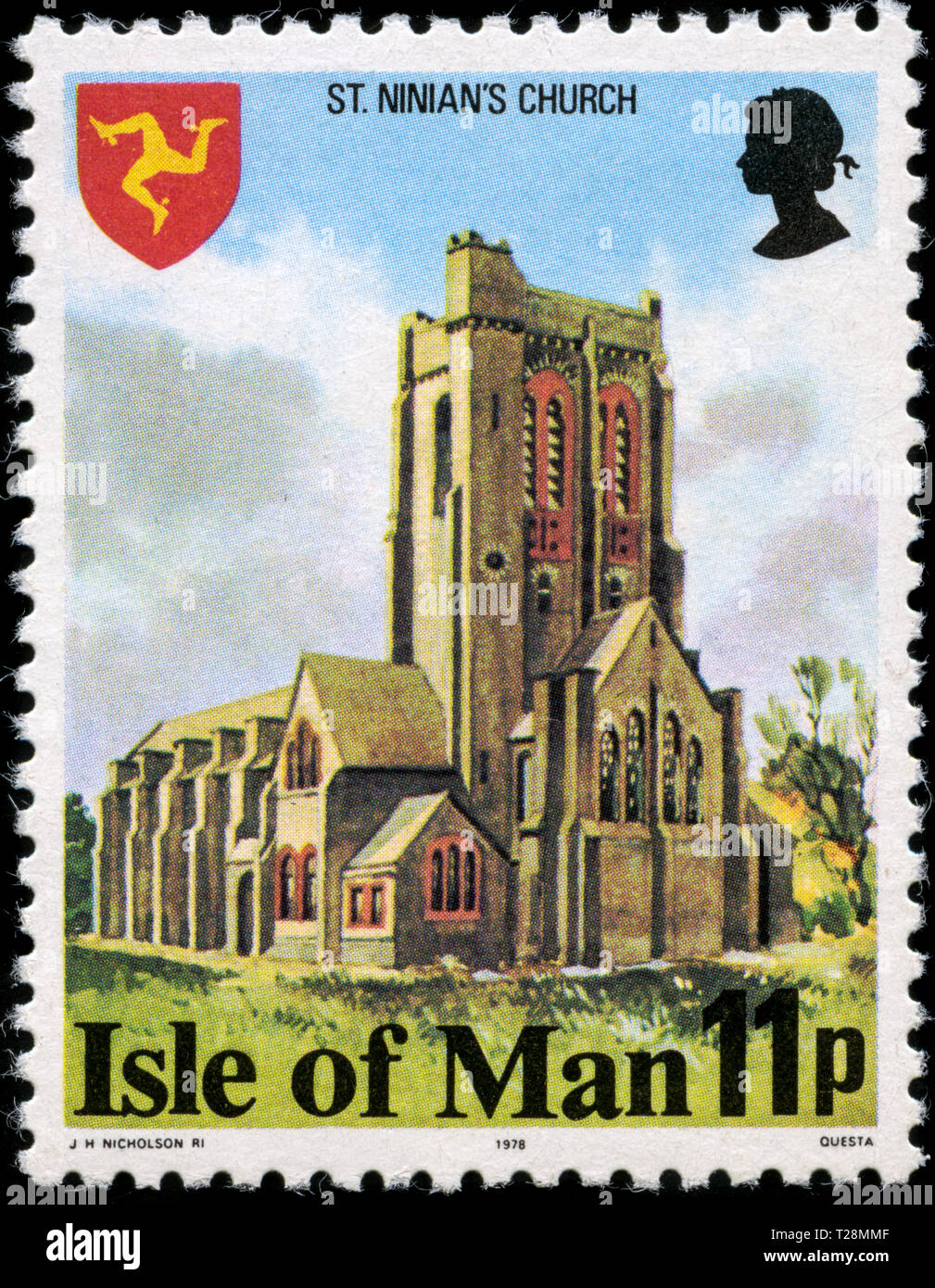 Postage stamp from the Isle of Man in the Buildings series issued in